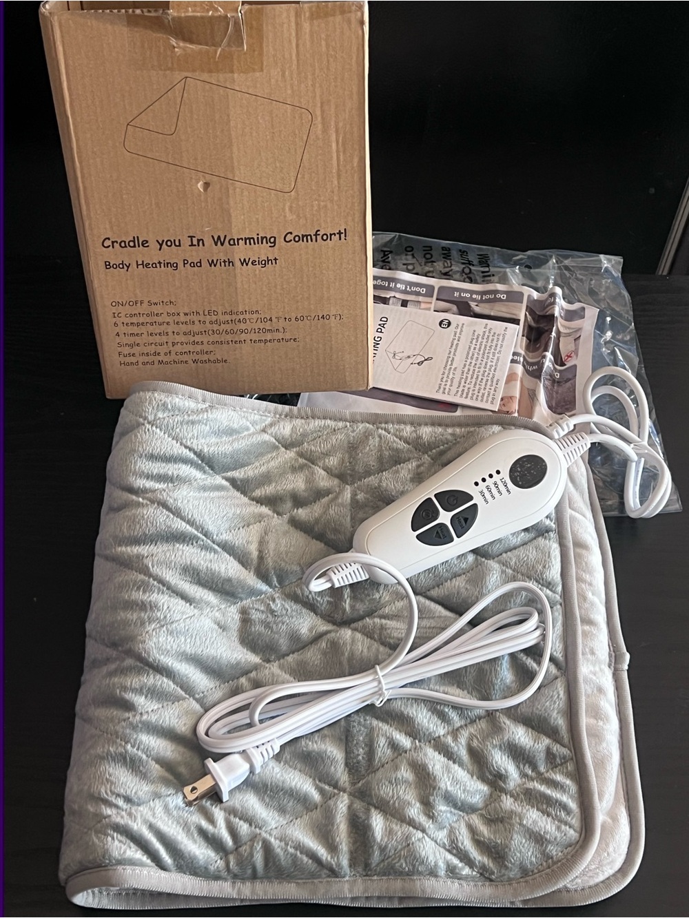 New weighted heating pad 24x12